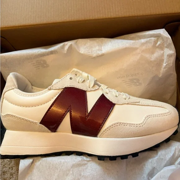 NEW BALANCE 327 in SEA SALT/MONARCH BURGUNDY COMBO - Picture 6 of 11